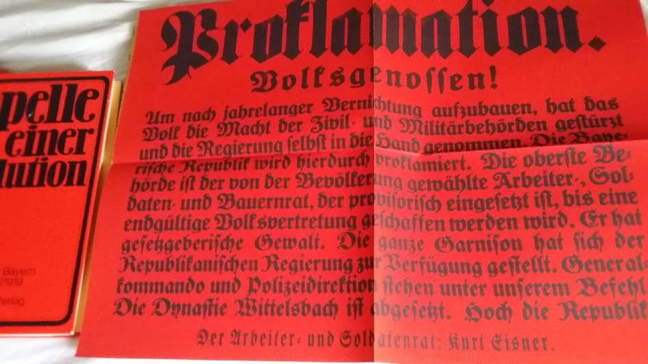 Proklamation Volksstaat Bayern