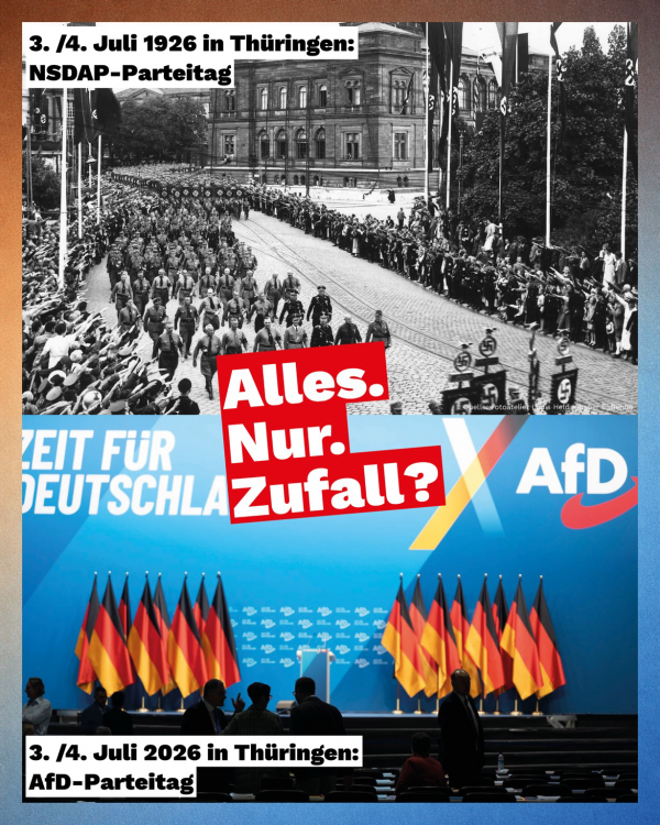 Thüringen AfD Aufmarsch Nazis und Parteitag